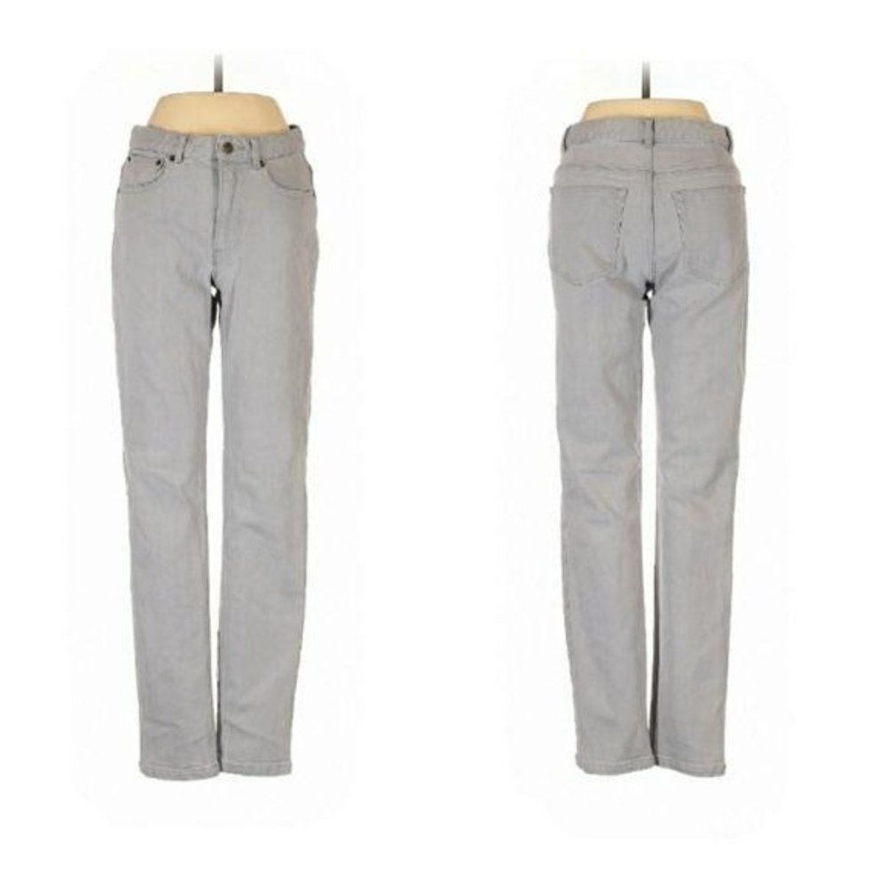 A.P.C. Jean Droit Mid Rise Straight Leg‎ 5 Pocket Jeans Gray Sz 26